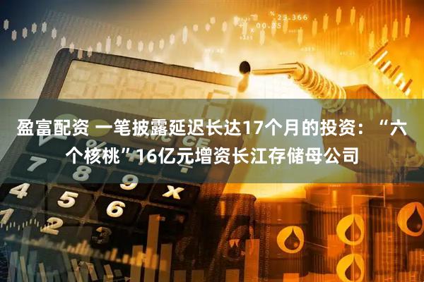盈富配资 一笔披露延迟长达17个月的投资：“六个核桃”16亿元增资长江存储母公司