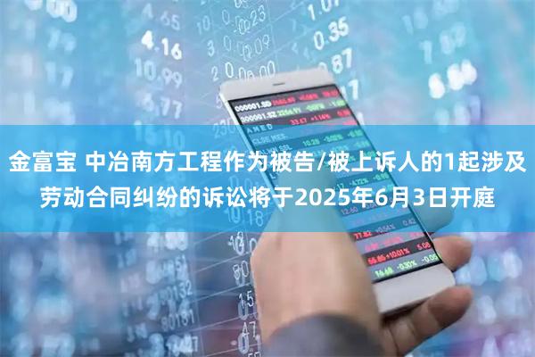 金富宝 中冶南方工程作为被告/被上诉人的1起涉及劳动合同纠纷的诉讼将于2025年6月3日开庭
