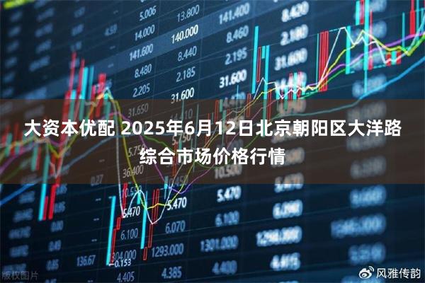 大资本优配 2025年6月12日北京朝阳区大洋路综合市场价格行情