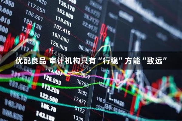 优配良品 审计机构只有“行稳”方能“致远”